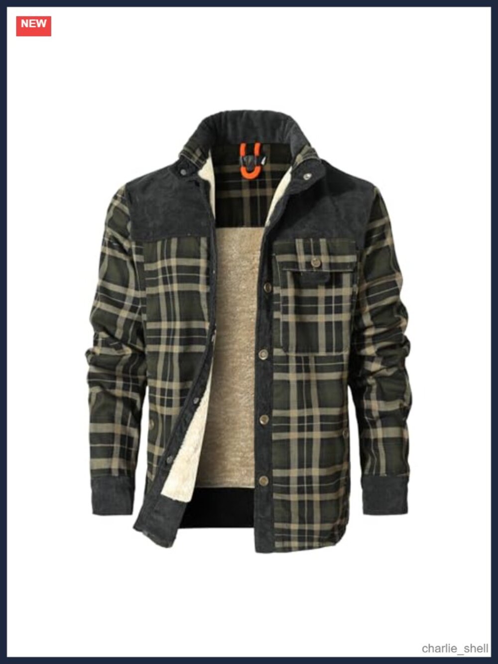 Sherpa Lined Plaid Flannel Shirt Jacket Button Down